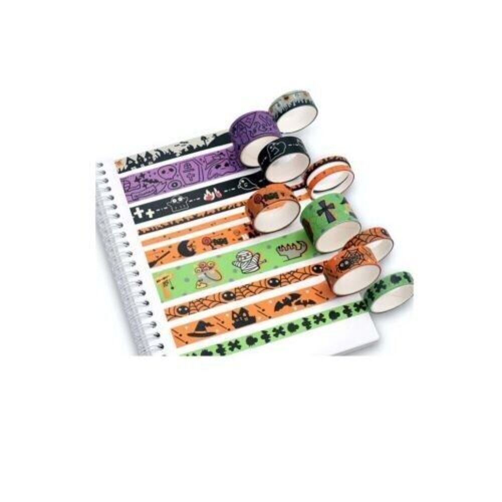 1box/10 Rolls Halloween Theme Decorative Washi Tape For Planner & Craft - Picture 3 of 8